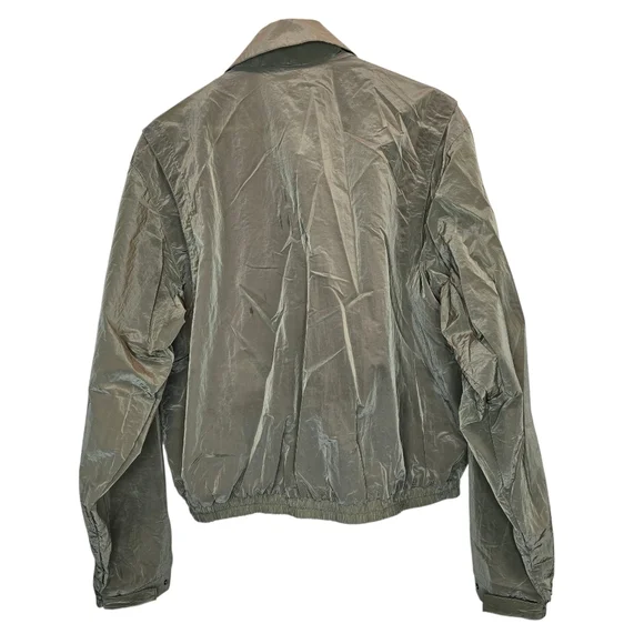 Zara Men's Olive Green Nilon Light-Weight Rain Jaket Size L - Picture 2 of 13